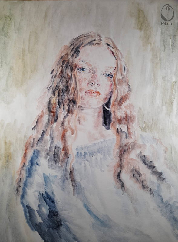 oil on paper - olio su carta di Piro